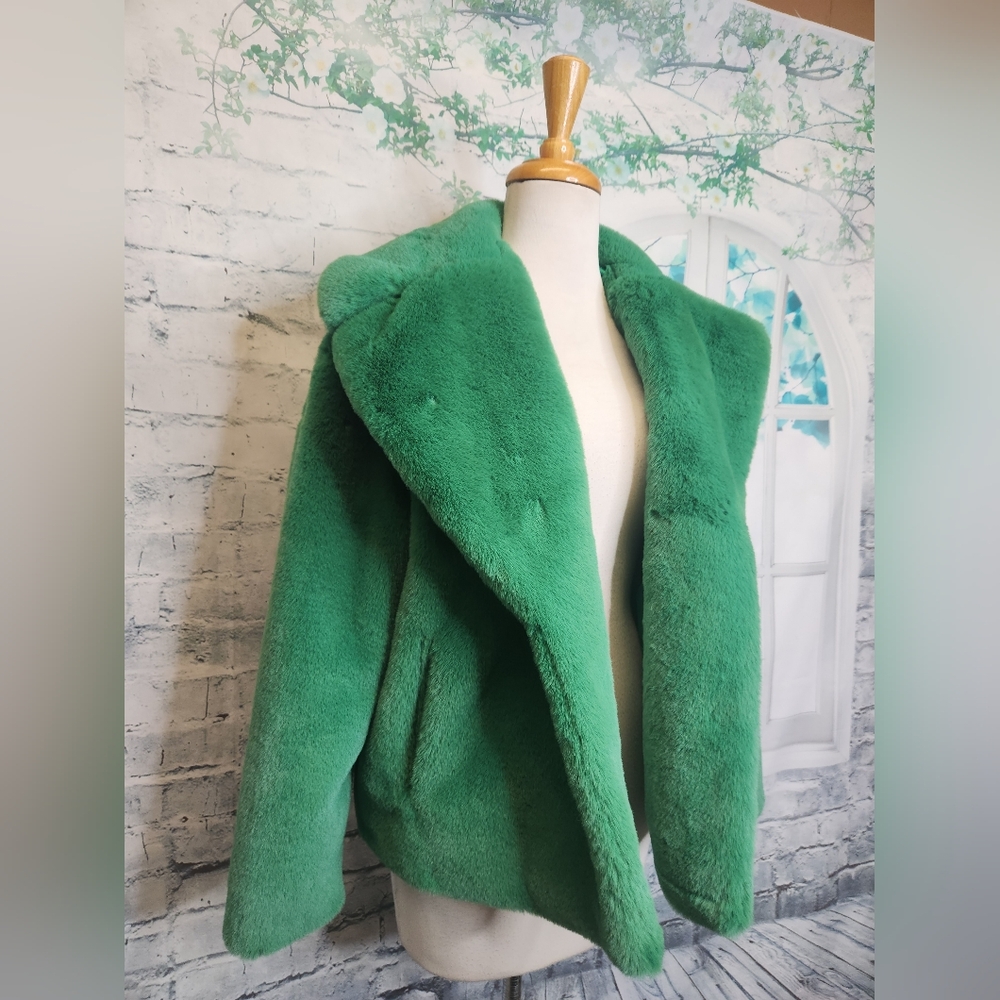 House of Harlow 1960 Green Teddy Jacket